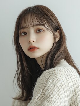 エダ 鎌倉(edA.) 小顔ロング#髪質改善#白髪ぼかし#鎌倉#40代#グレージュ