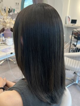 グーフィートーキョー 銀座(Goofy Tokyo) 美髪縮毛矯正/オリーブカラー/暗髪カラー/透明感カラー/赤み消し