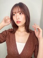 カバーヘア イヴ 戸頭店(COVER HAIR EVE)&nbsp;抜け感ローズブラウンくびレイヤーストレートp1戸頭20代30代40代