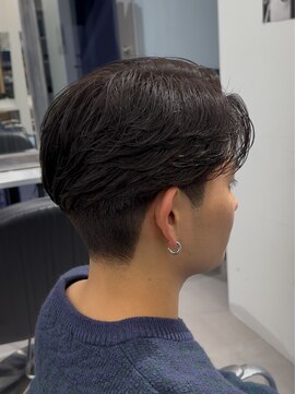 メンズ/リバースセンターパート/サーフカール/ニュアンスパーマ