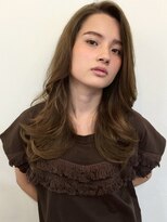 キース ヘアアンドメイク 恵比寿(kith. hair&make)&nbsp;ロングレイヤー/くびれカール/艶髪スモーキーベージュ