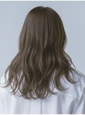大人可愛いウェーブロング20代30代◎前髪あり透明感ベージュ赤羽