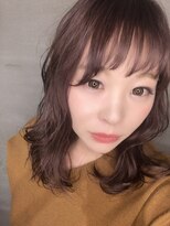 エッジ 下北沢(edge.)&nbsp;パープルアッシュカラー×シースルーバングedge.下北沢