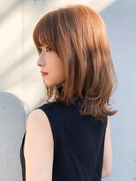 キリ 表参道(kyli) 大人かわいいエアリーミディ黒髪モテ髪ボブルフ薄めバング小顔♪