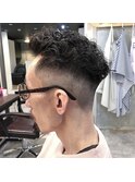 メンズ刈り上げ短髪スパイラルフェード