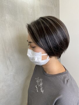 アンダーバーホワイトモデ 河内長野(_WHITE mode) ☆ コントラストハイライトショート