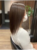 酸熱トリートメント、根元白髪染め、ブラウン