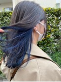 インナーカラー/インナー青/インナーブルー/ダブルカラー/青髪