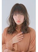 小顔カット似合わせゆるふわモテ髪透け感グレージュ<渋谷>