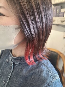 ヘア ケア ディエイチケー(HAIR CARE DHK) 毛先のみイヤリングカラーレッド