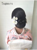 訪問着着付けヘアセット☆和装シニヨン☆