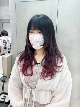 ユーフォリア 池袋東口駅前店(Euphoria) 【Mizuki指名で叶う♪】#グラデーションカラー#ロングウルフ