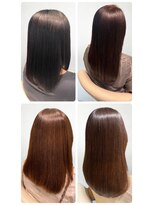 美容室フルール&nbsp;★縮毛矯正ロング♪コスメストレート髪質改善ココアベージュ