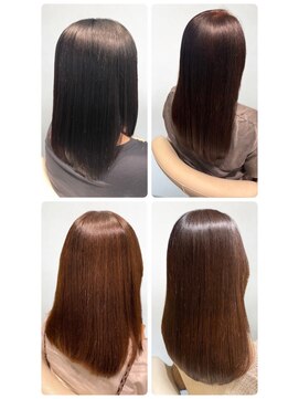 美容室フルール ★縮毛矯正ロング♪コスメストレート髪質改善ココアベージュ