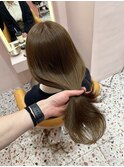 韓国ヘア/艶感カラー/ブリーチなし/ベージュ系