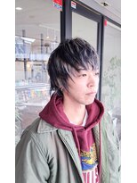 ヘアーサロン カヴィエ(hair salon covie)&nbsp;メンズウルフカット　ハイライトカラー　デザインカラー