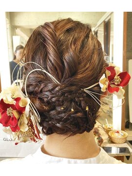 マニス(manis) 成人式成人の集い＊ヘアメイクヘアアレンジヘアセット三つ編み