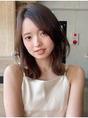 前髪 ネビージュ ボブルフ 黒髪 ワンレン 小顔 "