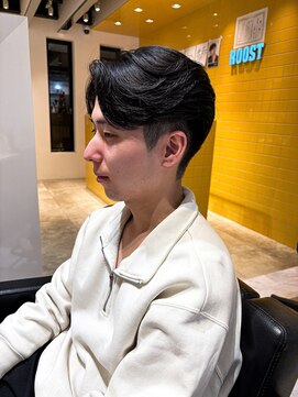 ルースト 京都河原町店(ROOST) ショートセンターパートニュアンスパーマ毛流れ