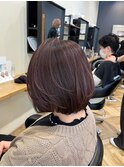 ひし形ボブ×ラベンダーベージュ［イメチェン/美髪］長野歌穂