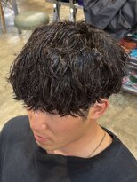 ルーメン 岐阜(ROOO MEN)&nbsp;メンズツーブロックマッシュ波巻きスパイラルシャドウパーマ