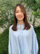 リリー(Rilie)&nbsp;顔まわりレイヤー/マロンブラウン/ストレートロング