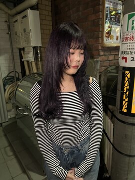 シイ(SIE) 色落ちまで可愛いディープラベンダーカラー☆☆