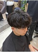 カット+シャドウパーマ