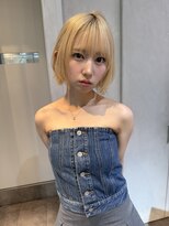 エルム 原宿 表参道(yelm)&nbsp;レイヤーボブ×ブロンドヘア