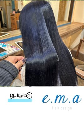 エマヘアデザイン(e.m.a Hair design) ブルーブラック