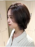 レイヤーボブ×パープルベージュ