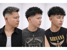 メンズグルーミングナンバーナイン(MEN'S GROOMING NUMBER NINE)の雰囲気(ツイストスパイラル/フェード/ホワイトメッシュを徹底的に.)