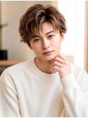 無造作マッシュで魅せる韓国風センターパート