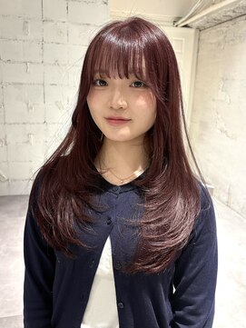 ヨーク(YOKE) 【YOKE】ラベンダーピンクカシス顔周りレイヤーブリーチなし