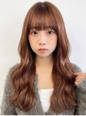 夏カラー×髪質改善明るめブラウンロングの艶髪