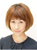 ツヤがポイントのナチュラルボブ