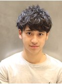ワイルドアップバング フェザーマッシュ サイドパートショート