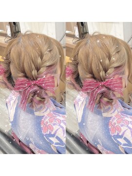 ヘアセット アリエス 新宿駅前店(aries) ツインおだんご