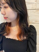 ベルコフレ 玉造店(Belle Coffret)&nbsp;【Bellecoffret】横岳知華 インナーカラーオレンジ