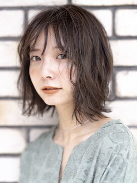 ヘアースパパズ(hairspaPAZ) オリーブカラーで透明感◎重軽ボブスタイル