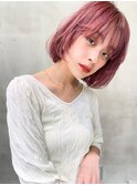 【ROJITHA原宿表参道】クリアピンク×ミニボブ