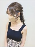 ニュアンス大人パーティーヘア//金箔 × 編み込み × 編みおろし