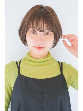 ガリカ シーム(Gallica/SEAM) 大人可愛い前下がりボブひし形ハンサムショート前髪あり<原宿>