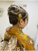 夜会巻アレンジ