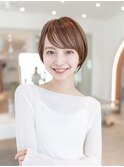 20代30代/大人ガーリー可愛い/チョコレートカラー/ショートボブ