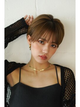 シェル 立川(shell) くびレイヤーエモージュグレージュカラーくびれショート【立川】