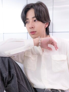 オースティン 調布アミックス(AUSTIN) ツイストパーマ七三オールバックマッシュウルフスリークショート