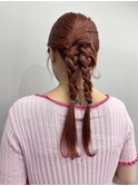 ブリーチなしこっくりオレンジブラウン