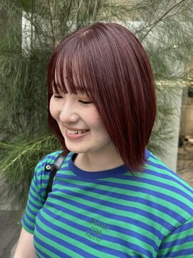 ゼスト 八王子店(ZEST) カシスレッド/ブリーチなしワンカラー【藤野はるひ】