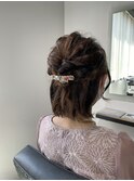 ボブでもハーフアップスタイル